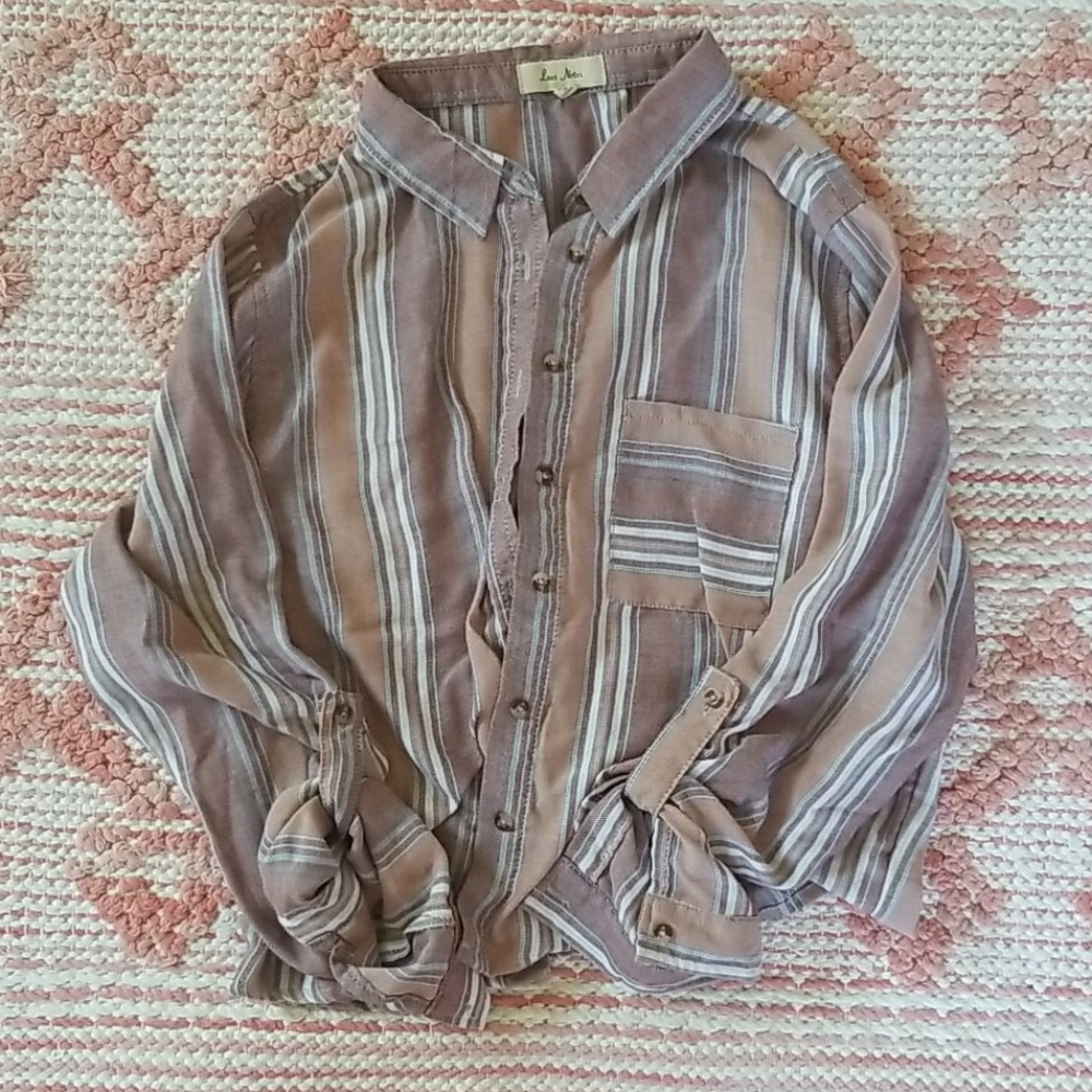❤Button up striped blouse ❤